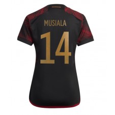 Tyskland Jamal Musiala #14 Bortatröja Dam VM 2022 Korta ärmar